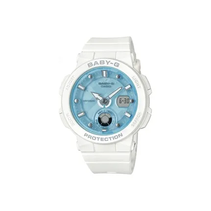 CASIO Детский G Коллекция Theme Series Кварцевый механизм Смольный ремешок Часы Женские Синий циферблат BGA 250 7A1PR