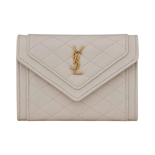 SAINT LAURENT Gaby Кожа Кошелек Женские Винтажный Белый