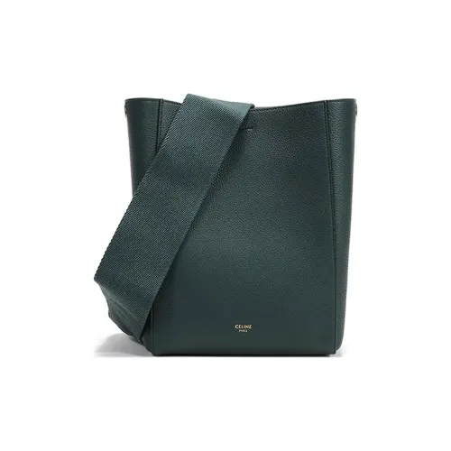 CELINE Коровья кожа Ведрообразная сумка Сумка Сумка через плечо Женская Amazon Зеленая