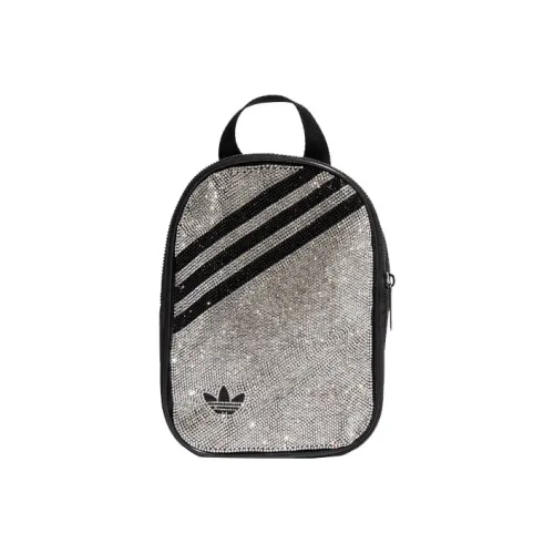 Adidas Originals Полиэстер Рюкзак Мини Женский Серебряный
