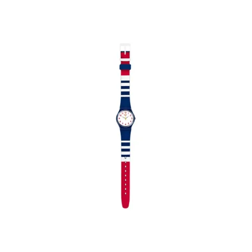 SWATCH Basic Collection Кварцевый механизм Женские часы 25 мм Белый циферблат Пластиковый корпус Часы Силиконовый ремешок
