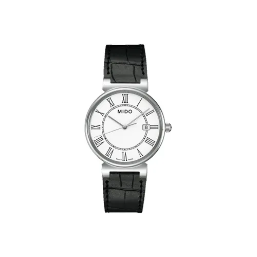 Mido DooRi Collection Кварцевый механизм Мужские часы Часы 34 мм 34*5,8 мм Белый циферблат Корпус из нержавеющей стали