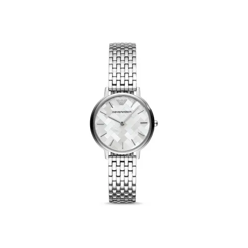 EMPORIO ARMANI KAPPA Women's Watch Кварцевый механизм ремешок из нержавеющей стали серебристый циферблат
