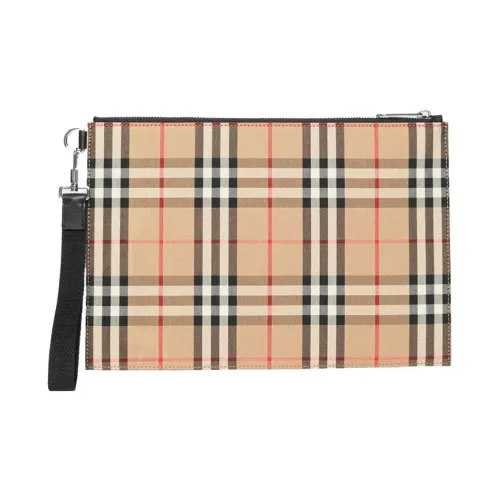 Burberry Canvas Clutch Men's Khaki Брэнди Бурари Клатч Мужской Хаки