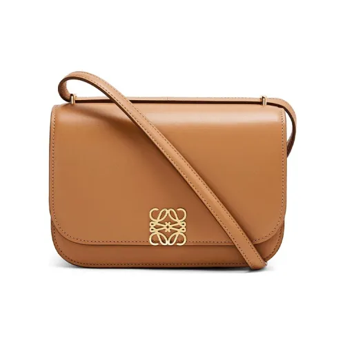 LOEWE Goya Шелк Телячья кожа Маленькая квадратная сумка Сумка через плечо Маленькая Женская Конфетный цвет Теплый песочный