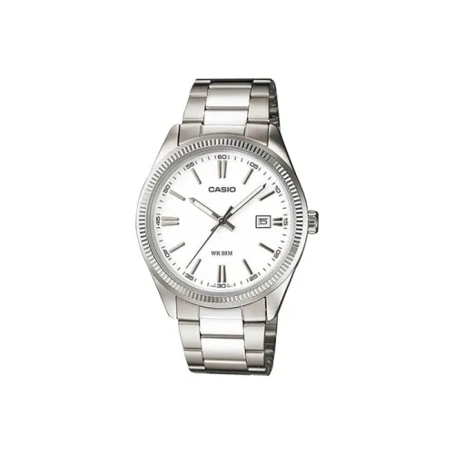 CASIO Enticer Collection Кварцевый механизм нержавеющая сталь ремешок мужские часы белый циферблат