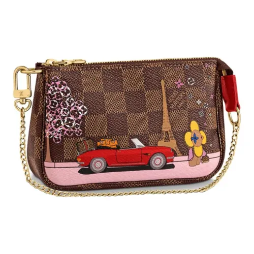 LOUIS VUITTON POCHETTE ACCESSOIRES Холст Ткань Клатч Маленькая Сумка Сумка через плечо Женская Многоцветная