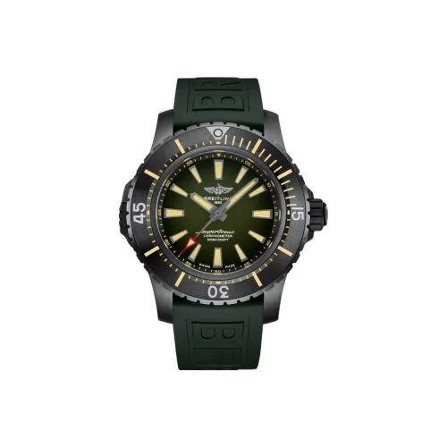 Breitling Super Ocean Collection Автоматический Механический Часы Мужские 48 мм Зеленый Циферблат