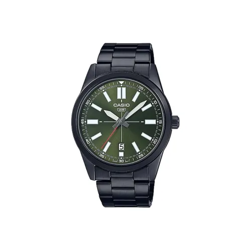 CASIO Кварцевый механизм Мужские часы серии Standard, зеленый