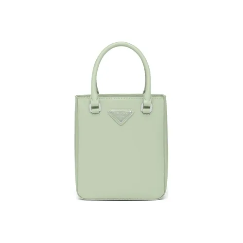 PRADA Блестящая кожа тоут сумка для покупок сумка обычная женская зеленая