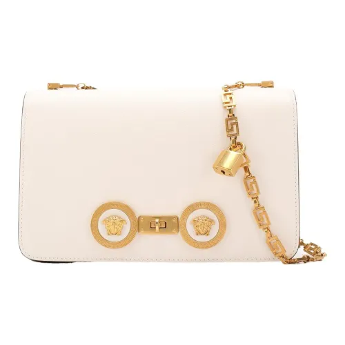 VERSACE Сумка через плечо из коровьей кожи женская белая