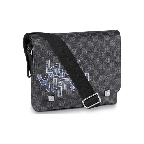 LOUIS VUITTON Tribute To Virgil Холст Сумка через плечо Маленькая Мужская Черная