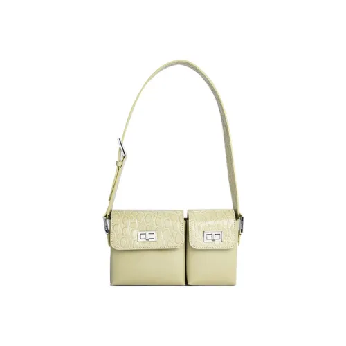 By Far Baby Billy Коровья кожа Близнецы Сумка Сумка через плечо Сумка на плечо Женская Оливково-зеленая