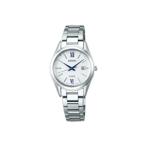 SEIKO DOLCE Collection Солнечный Кварцевый Механизм Титан Ремешок Часы Унисекс Белый Циферблат SWCW145