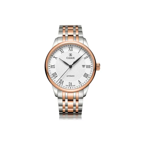 CODEX Автоматический Механический Механизм Мужские Часы Classic Collection 40 мм Белые
