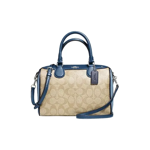 COACH Bennett ПВХ Ведро Сумка Сумка через плечо Сумка на плечо Сумка среднего размера Женская Хаки-синий