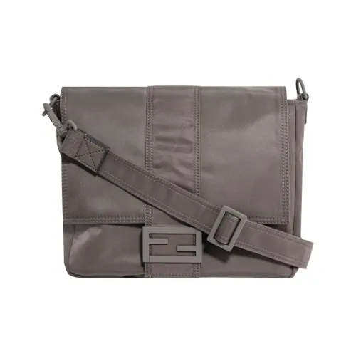 FENDI Baguette Нейлон Сумка Baguette Курьерская сумка Сумка через плечо Сумка на плечо Мужская Серый