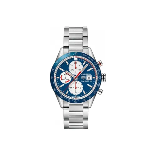 TAG Heuer Carrera Collection Автоматический Механический Механизм Мужские Часы 41 мм Синий Циферблат