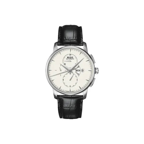 MIDO Baroncelli Автоматический Механический Механизм Мужские Часы Часы 42 мм Белый Циферблат Корпус из Нержавеющей Стали