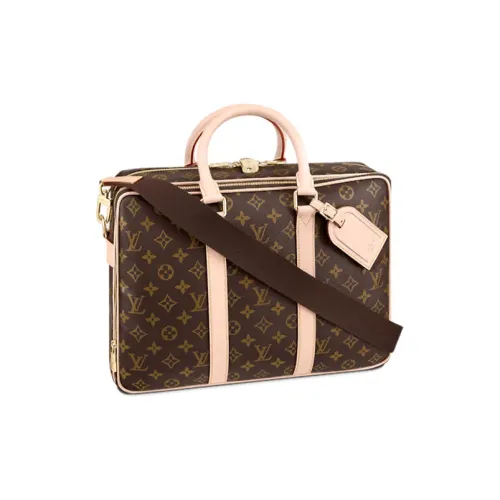 LOUIS VUITTON Холст Дорожная Сумка Бизнес Сумка Ноутбук Сумка Сумка через плечо Сумка Мужская Коричневая