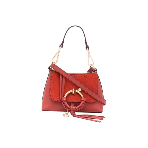See By Chloe JOAN Series Корова Кожа Ручная Сумка Сумка через плечо Сумка на плечо Стандартная Женская Красная