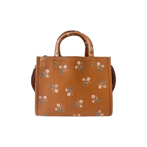 COACH Rogue Коровья кожа Тоут Сумка Сумка для покупок Сумка через плечо Сумка Большая Женская Апельсин