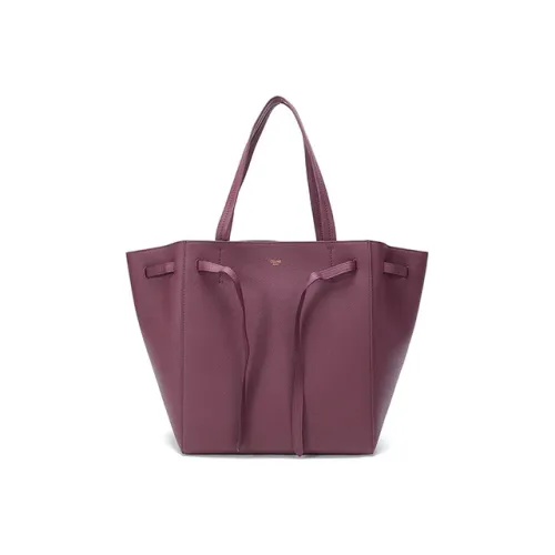 CELINE Коровья кожа Тоут Сумка Сумка через плечо Маленькая Женская Ягодный фиолетовый