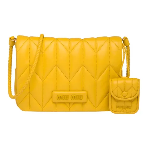 MIU MIU Кожа Сумка через плечо Женская Солнечно-желтая