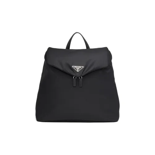 PRADA RE Нейлон Кожа Рюкзак Мужской Черный