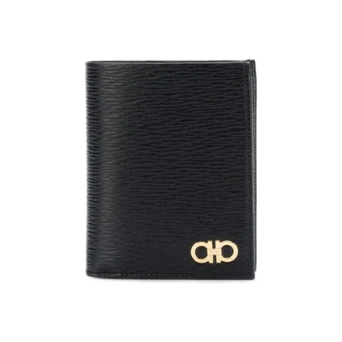 FERRAGAMO Телячья кожа Монета Кошелек Мужской Черный