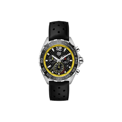 TAG HEUER F1 Collection Кварцевый механизм Мужские часы Циферблат 43 мм Черный корпус Нержавеющая сталь Резиновый ремешок