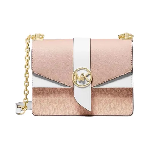 MICHAEL KORS Greenwich Кожа Конверт Сумка Плечевая Сумка Маленькая Женская Балет Розовый