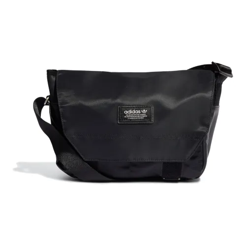 Adidas Originals Хлопок Курьерская Сумка Сумка через плечо Маленькая Унисекс Черная