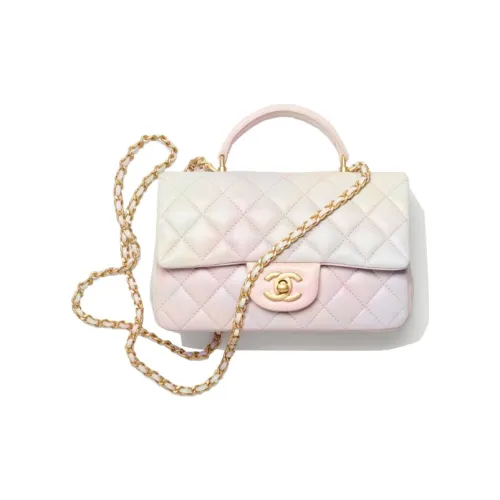 CHANEL Classic Flap CF Lambskin Сумка через плечо Сумка Mini Женская Светло-розовая