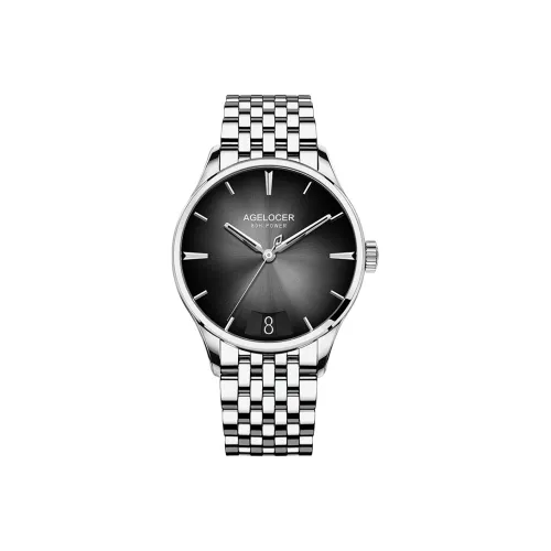 AGELOCER Автоматический механический механизм Мужские часы 40мм*40мм*10мм Черный