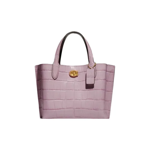 COACH Willow Кожа Ведрообразный Тоут Через плечо Сумка Средний Женские Таро фиолетовый