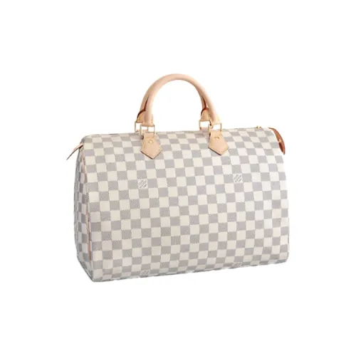 LOUIS VUITTON Speedy Холст Pillow Bag Сумка 35 Женская Белая