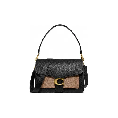 COACH Tabby Canvas Leather Crossbody Bag Women's Black Brown Multicolor COACH Tabby Холст Кожа Сумка через плечо Женская Черный Коричневый Многоцветный