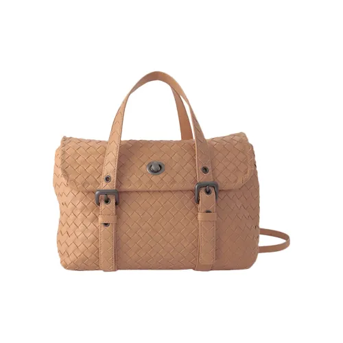 Bottega Veneta Sheepskin Flap Crossbody Bag Women's Beige