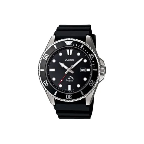 CASIO YOUTH Collection Tuna Кварцевый механизм Смольный ремешок Часы Мужские Черный циферблат