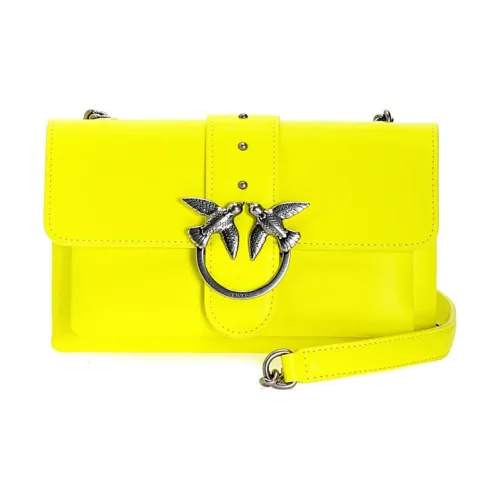 PINKO Сумка через плечо из коровьей кожи женская ярко-желтая