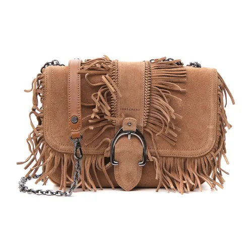 LONGCHAMP Amazone Сумка через плечо из кожи женская бежевая