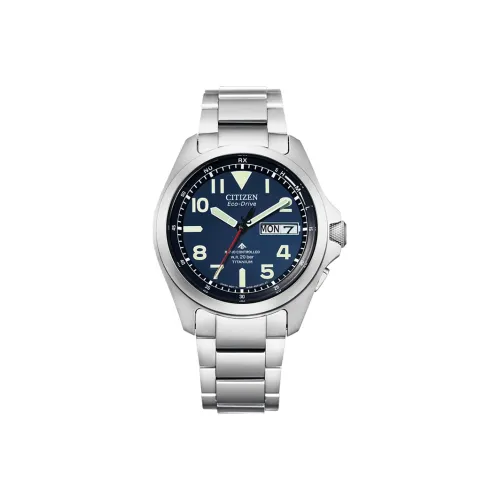 CITIZEN PROMASTER Series Солнечный Кварцевый Механизм Титан Ремешок Часы Мужские Циферблат Синий