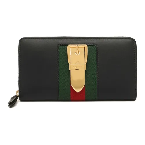 GUCCI Sylvie Кожа Кошелек Стандартный Женский Черный