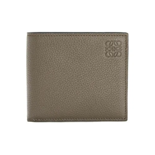 LOEWE Коровья кожа Короткий кошелек Мужской Серый