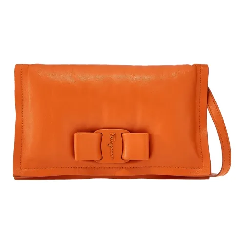 FERRAGAMO Телячья кожа Pillow Bag Сумка через плечо Mini Женская Оранжевая