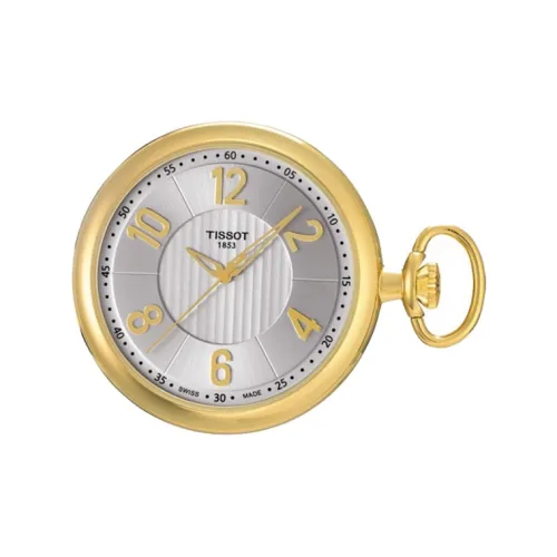 TISSOT T Pocket Collection Кварцевый механизм Мужские часы Швейцарские часы 48,7 мм Серебристый циферблат