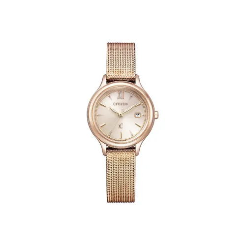 CITIZEN Ecology Drive Collection Кварцевый механизм Нержавеющая сталь Ремешок Часы Женские Золотистый циферблат EW2635 54A