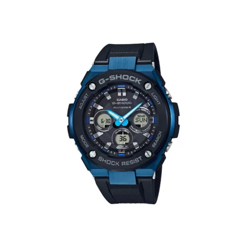 CASIO г Steel Collection W Dual Display Кварцевый механизм Часы Мужские Черный циферблат GST W300G 1A2PR