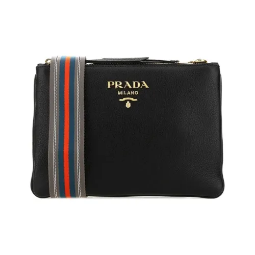 PRADA Сумка через плечо из коровьей кожи унисекс черная